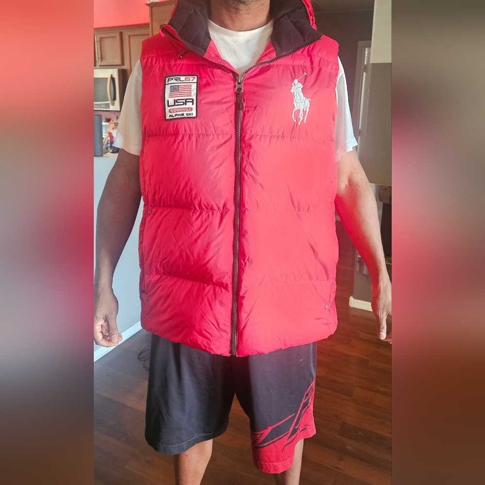 Down lined ski vest